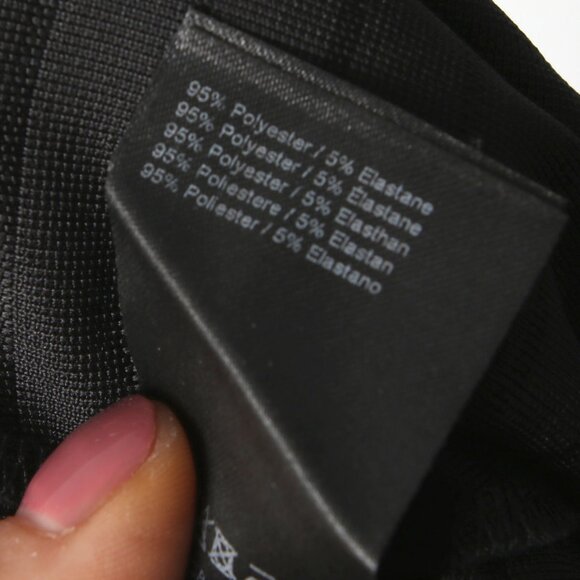 JUST Female Asta Ribbed Pencil Dress Halter Stretch High Neck Knee Length Black - Picture 11 of 12